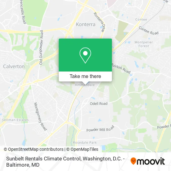 Sunbelt Rentals Climate Control map