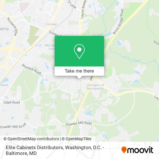 Elite Cabinets Distributors map