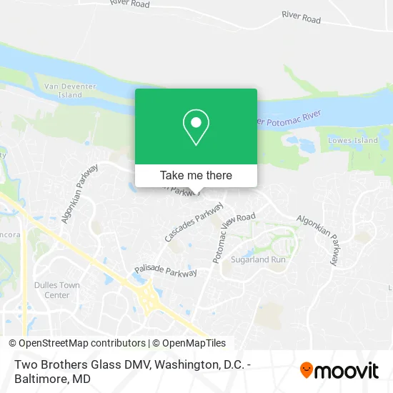 Two Brothers Glass DMV map