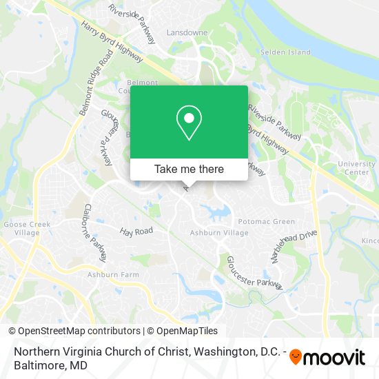 Northern Virginia Church of Christ map