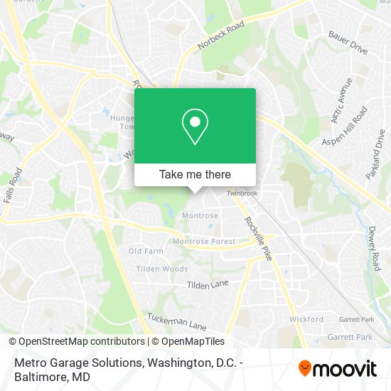 Metro Garage Solutions map