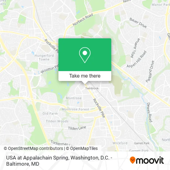 USA at Appalachain Spring map