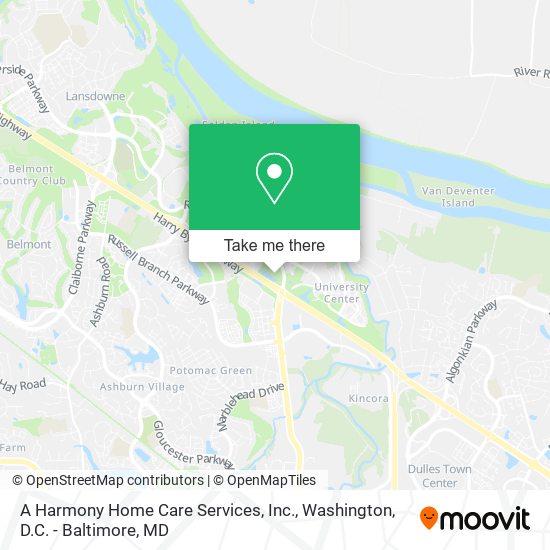 Mapa de A Harmony Home Care Services, Inc.