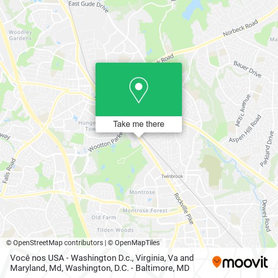 Você nos USA - Washington D.c., Virginia, Va and Maryland, Md map