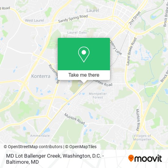 MD Lot Ballenger Creek map