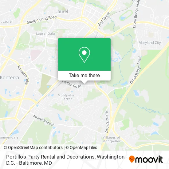 Portillo's Party Rental and Decorations map