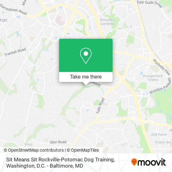 Sit Means Sit Rockville-Potomac Dog Training map