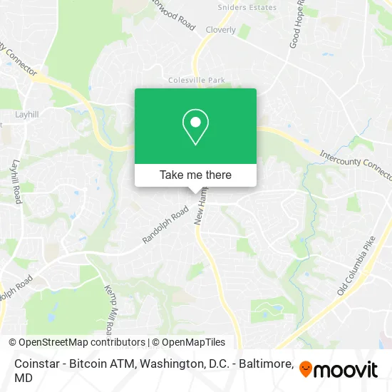 Mapa de Coinstar - Bitcoin ATM
