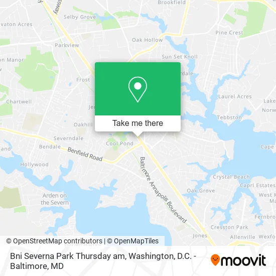 Mapa de Bni Severna Park Thursday am