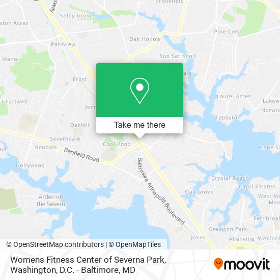 Mapa de Womens Fitness Center of Severna Park