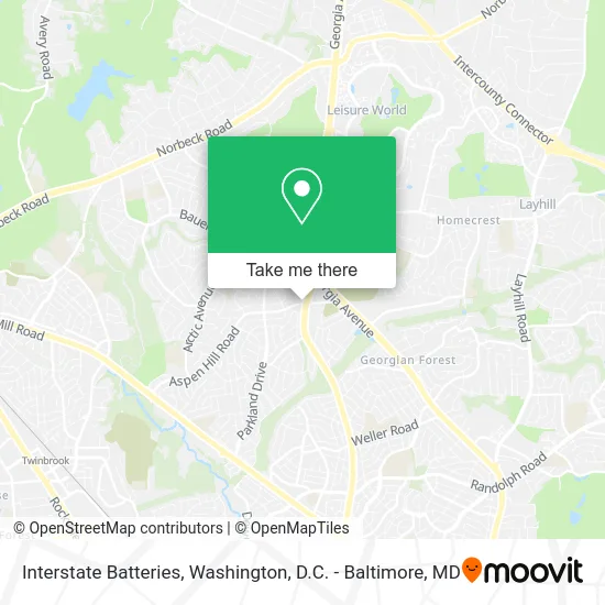 Interstate Batteries map