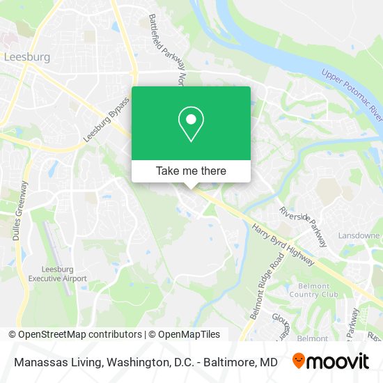 Manassas Living map