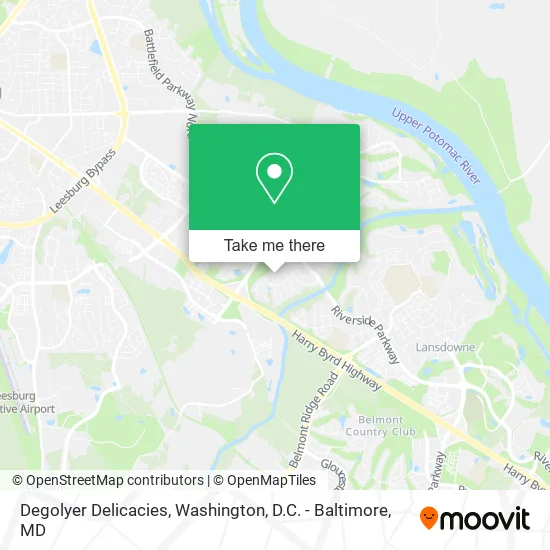 Degolyer Delicacies map