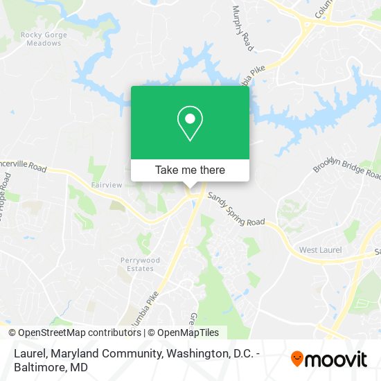 Mapa de Laurel, Maryland Community