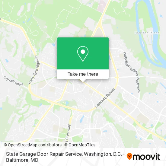 State Garage Door Repair Service map