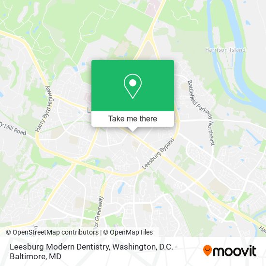 Leesburg Modern Dentistry map