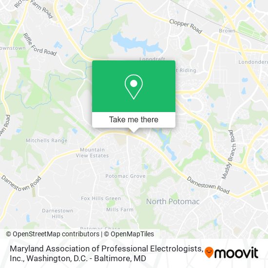 Mapa de Maryland Association of Professional Electrologists, Inc.