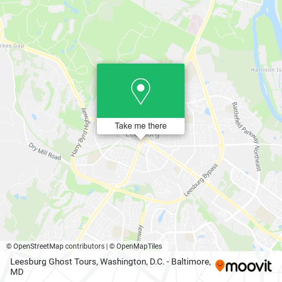 Leesburg Ghost Tours map