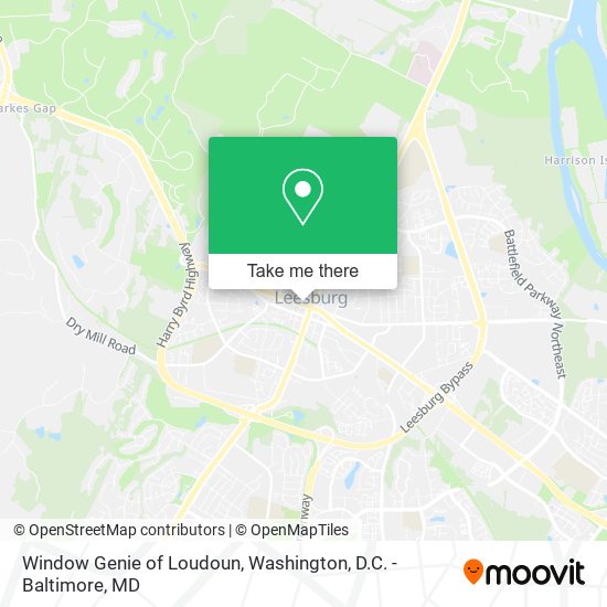 Window Genie of Loudoun map