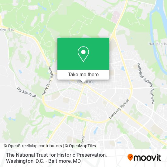 The National Trust for Historic Preservation map