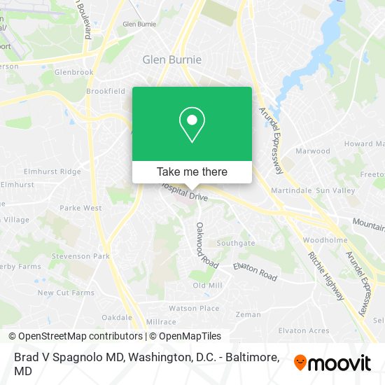 Brad V Spagnolo MD map