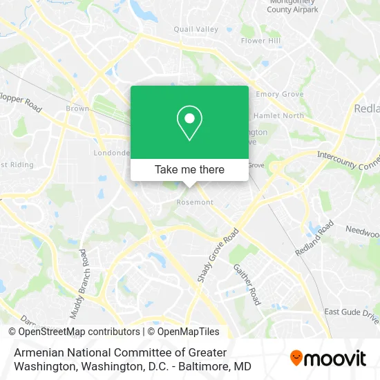 Armenian National Committee of Greater Washington map
