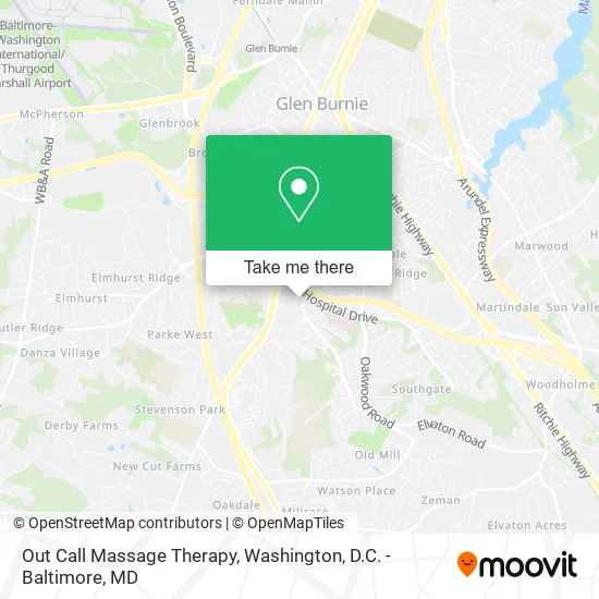 Out Call Massage Therapy map