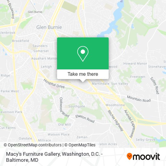 Macy's Furniture Gallery map