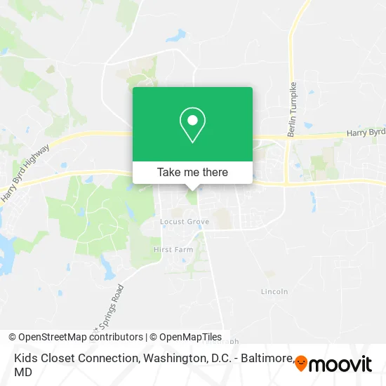 Kids Closet Connection map