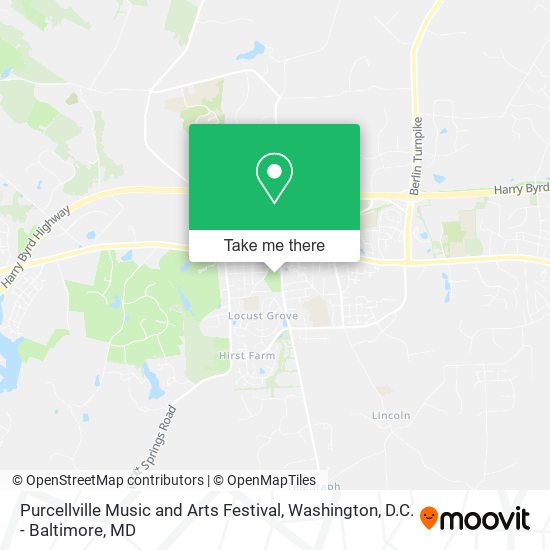 Purcellville Music and Arts Festival map