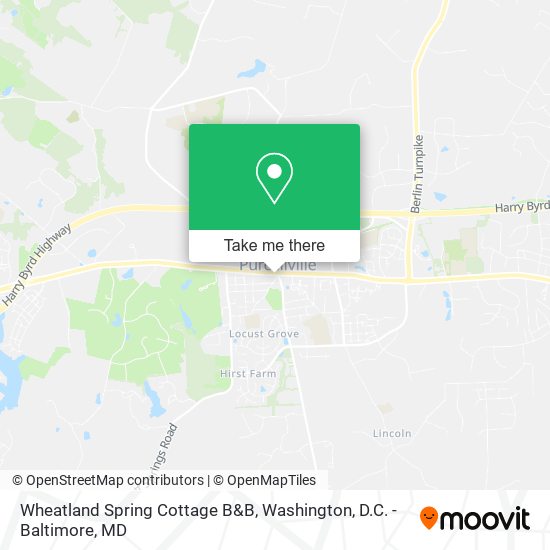 Mapa de Wheatland Spring Cottage B&B