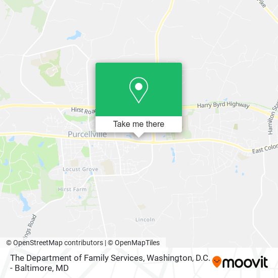 The Department of Family Services map