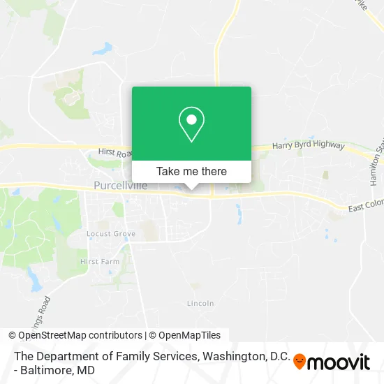 The Department of Family Services map