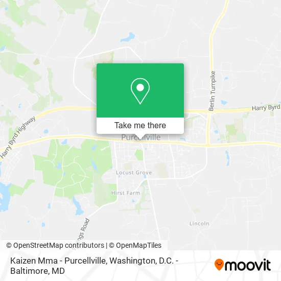 Kaizen Mma - Purcellville map