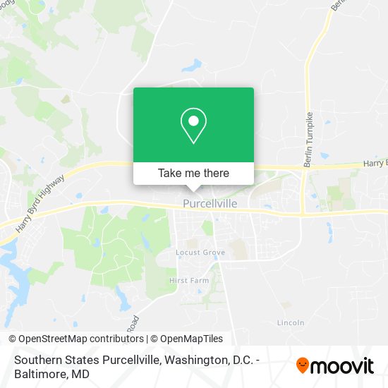 Southern States Purcellville map