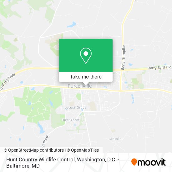 Mapa de Hunt Country Wildlife Control