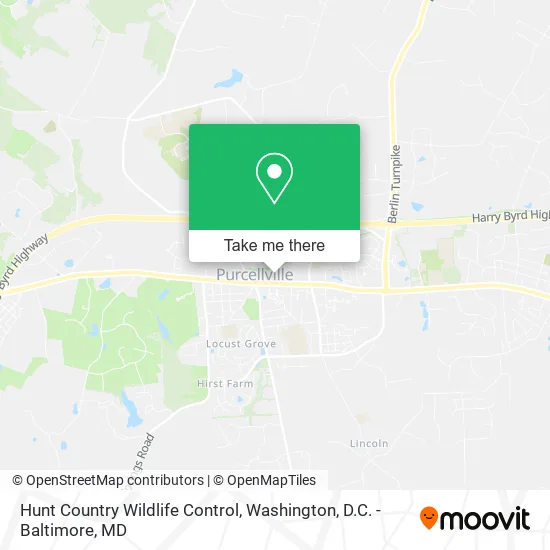 Hunt Country Wildlife Control map