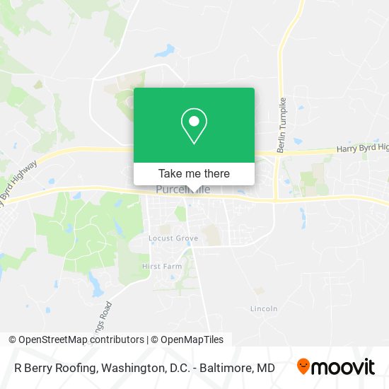 R Berry Roofing map