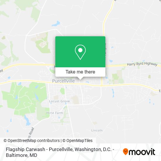Flagship Carwash - Purcellville map
