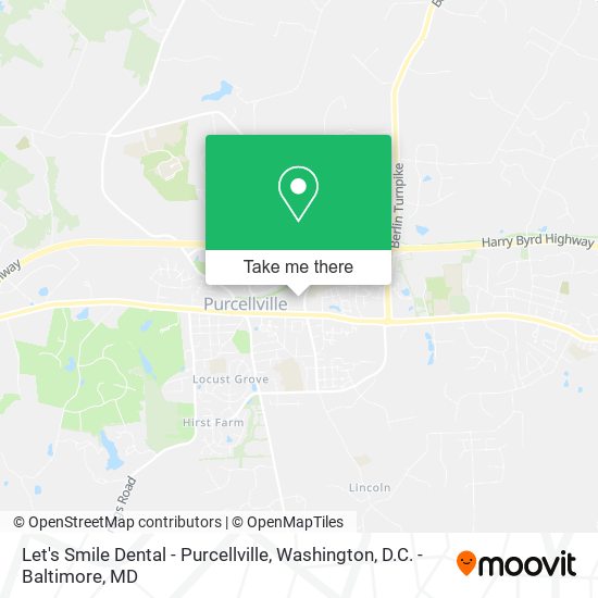 Let's Smile Dental - Purcellville map