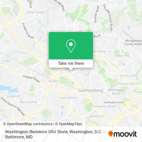 Washington Redskins Ofcl Store map