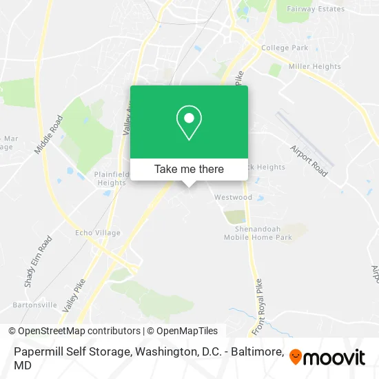 Papermill Self Storage map