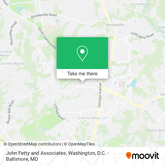 Mapa de John Fetty and Associates