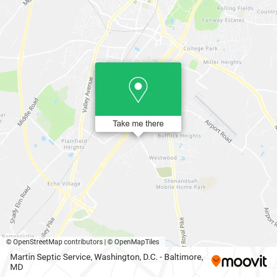Martin Septic Service map