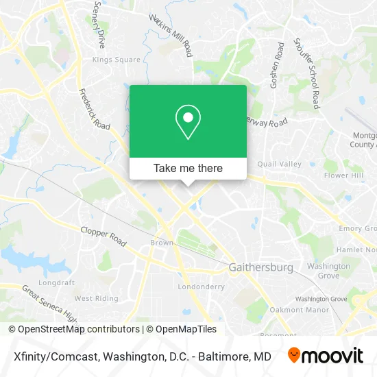 Mapa de Xfinity/Comcast