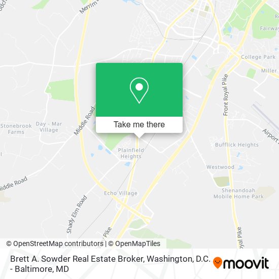 Brett A. Sowder Real Estate Broker map