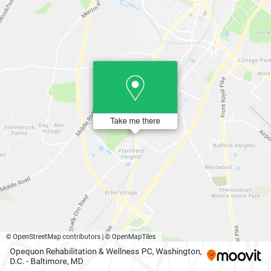 Opequon Rehabilitation & Wellness PC map