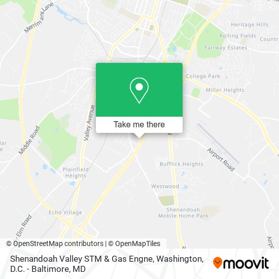 Mapa de Shenandoah Valley STM & Gas Engne