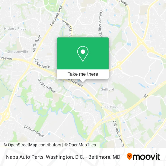 Napa Auto Parts map