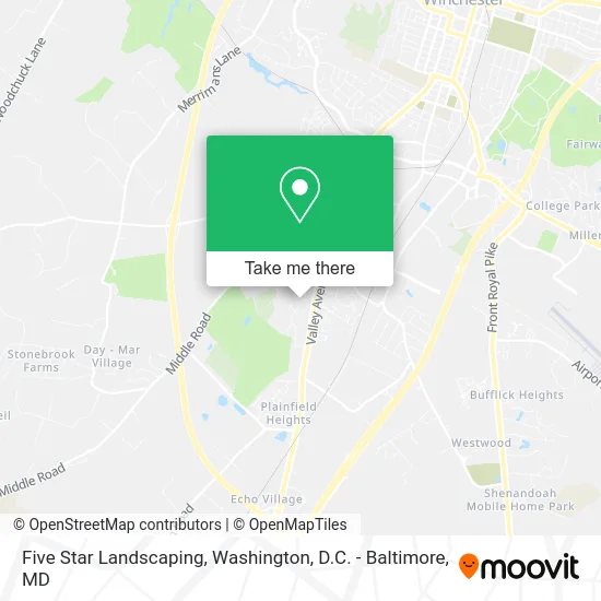 Five Star Landscaping map